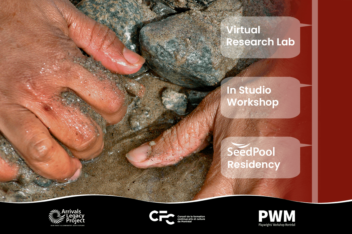 Invitation for Quebec artists to participate in an Arrivals Personal Legacy Workshop and SeedPool Residency